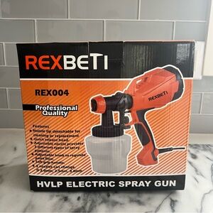 REXBETI REX004 HVLP Electric Spray Gun - Orange/Black Used Complete Set